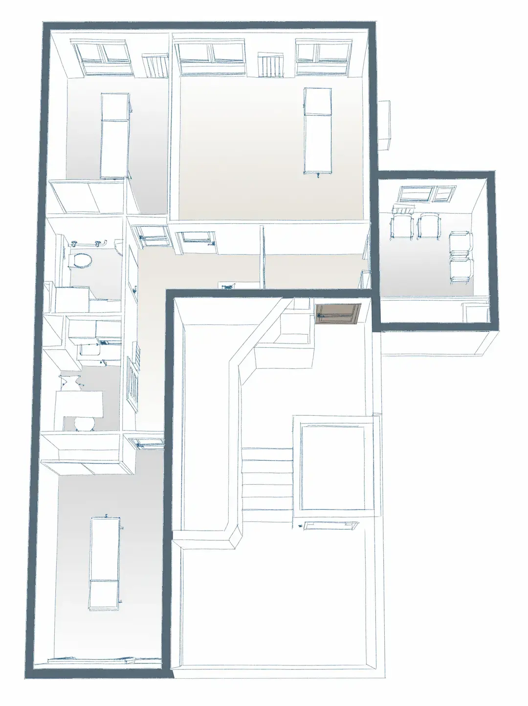 L'agencement intérieur du cabinet