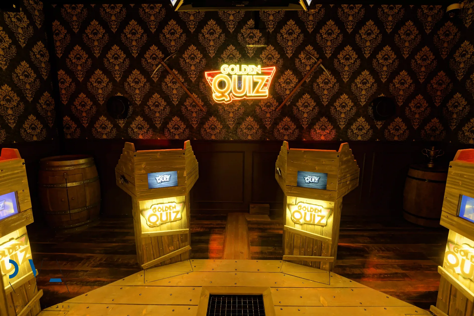 Une salle pensée comme un véritable plateau de jeu, favorisant interaction et compétition