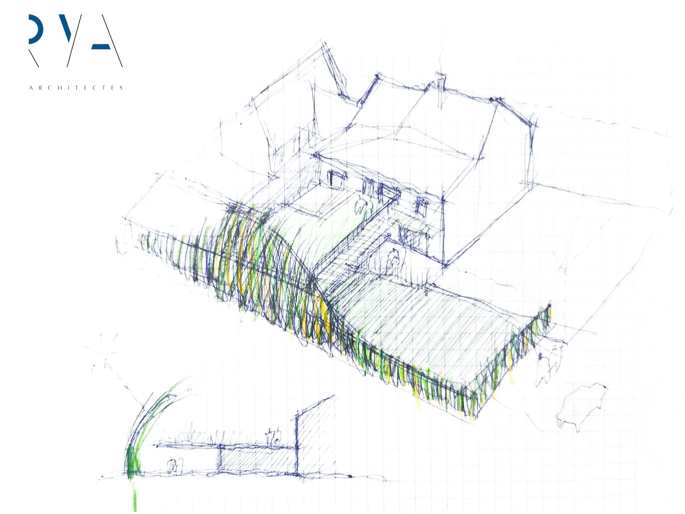 Un filtre paysager qui structure les espaces extérieurs et renforce l’identité du projet